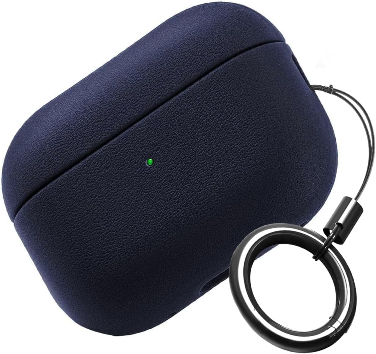 AirPods 4. ve 5. Nesil ile Uyumlu Leather Skin Serisi Parmak İzi Tutmayan Dış Yüzeye Sahip ve Mükemmel Koruma Sağlayan Orta Sertlikte Silikon Kılıf (Lacivert, Airpods 4/5)