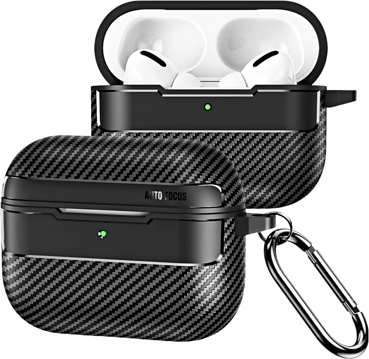 AirPods Pro 3. Nesil Uyumlu Karbon Fiber Hybrid Polymer Technology Premium Kulaklık Kılıfı (Siyah)