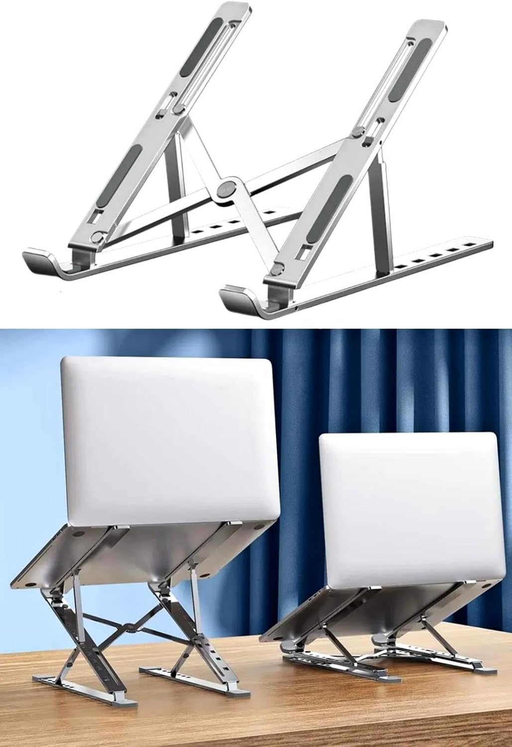Metal Tablet Tutucu, Dizüstü Bilgisayar Standı, Masa Üstü Bilgisayar Standı, Ayarlanabilir Alüminyum Katlanabilir, Taşınabilir, MacBook Air pro, iPad, Lenovo Uyumlu, 10-15,6” Uyumludur