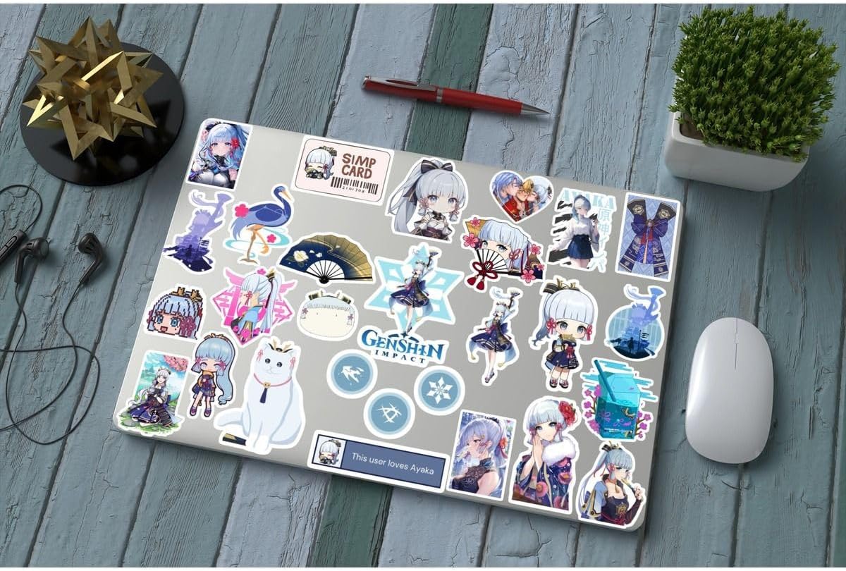 Genshin Impact Kamisato Ayaka Temalı Sticker Set