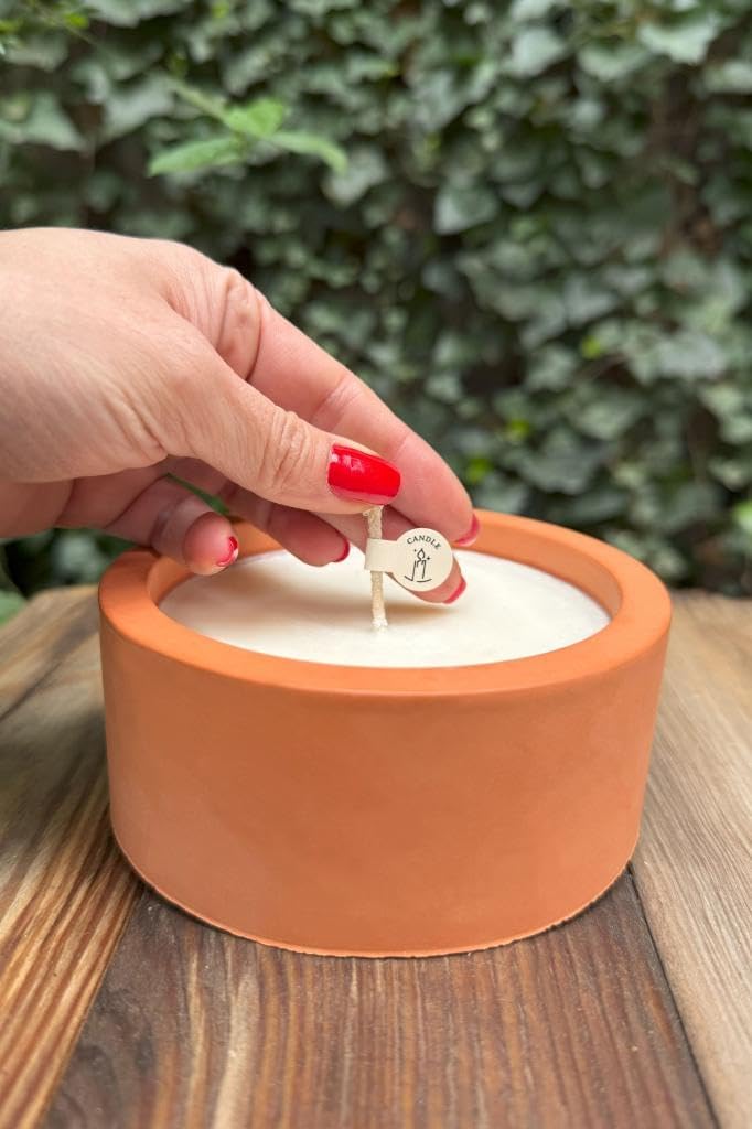 Candle Krem Rengi İp Fitil Etiketi 100 Adet