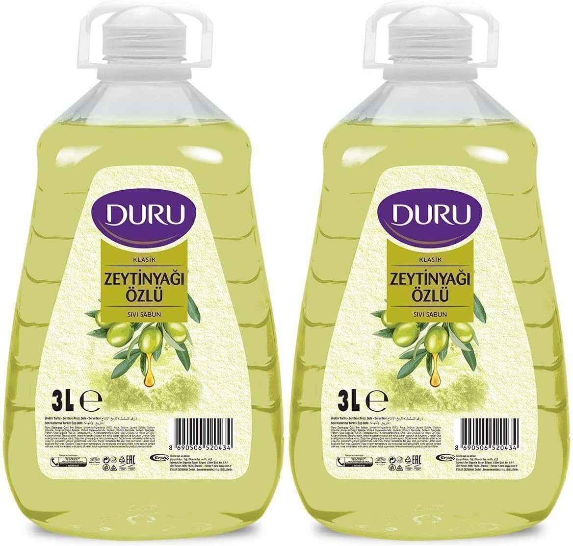 Mutluluk Serisi Zeytinyağlı Sıvı Sabun 2x3 Lt