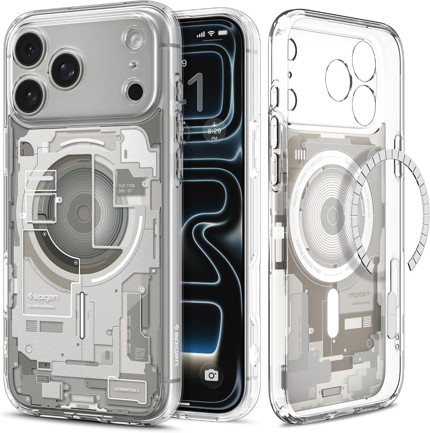 iPhone 18 Pro Max / 17 Pro Max ile Uyumlu MagSafe Kılıf Ultra Hybrid Mag Fit Zero One Natural Titanium - ACS10041