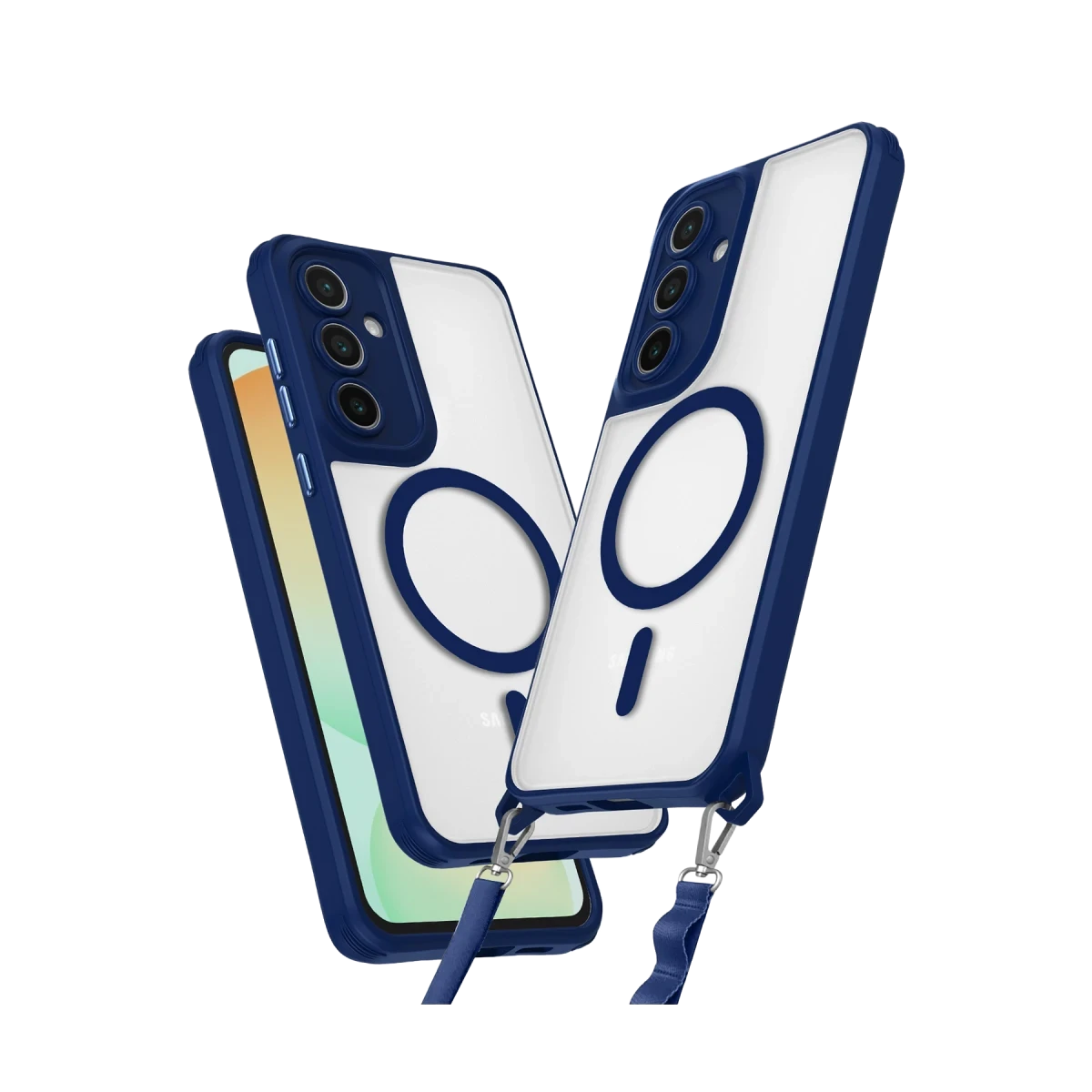 Samsung Galaxy S25 Kılıf Enka Magsafe Silikon Kılıf - Lacivert