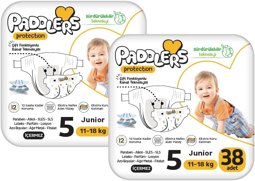 Protection Bebek Bezi 5 Numara Junior (11-18 Kg) 76 Adet – 2’li Jumbo Set, Maksimum Koruma