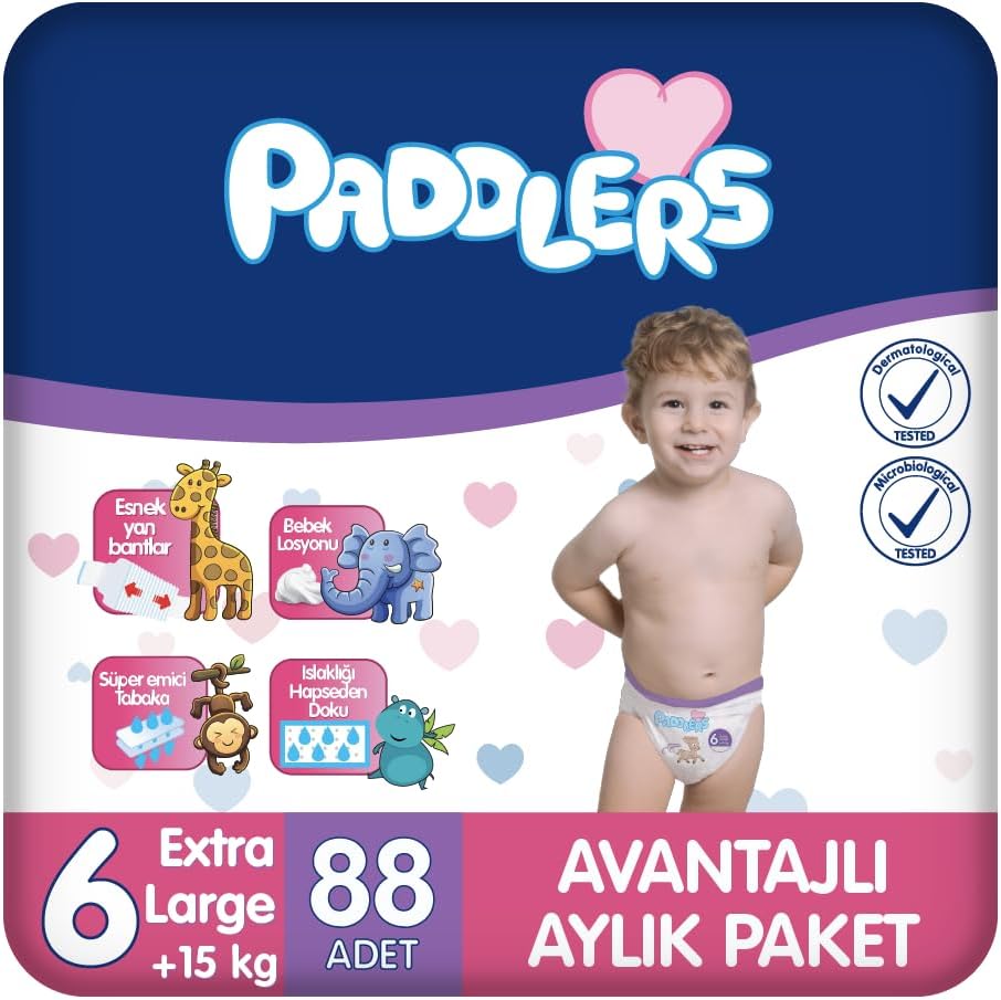 Bebek Bezi 6 Numara X-Large (15+ Kg) 88 Adet – Aylık Paket