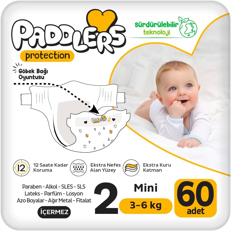 Protection Bebek Bezi 2 Numara Mini (3-6 Kg) 60 Adet Jumbo Paket