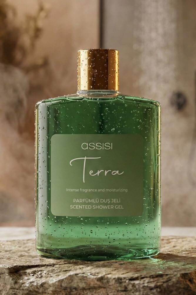 Terra Parfümlü Duş Jeli 475 ml – Kadın & Erkek İçin Kalıcı Koku, Nemlendirici Duş Jeli
