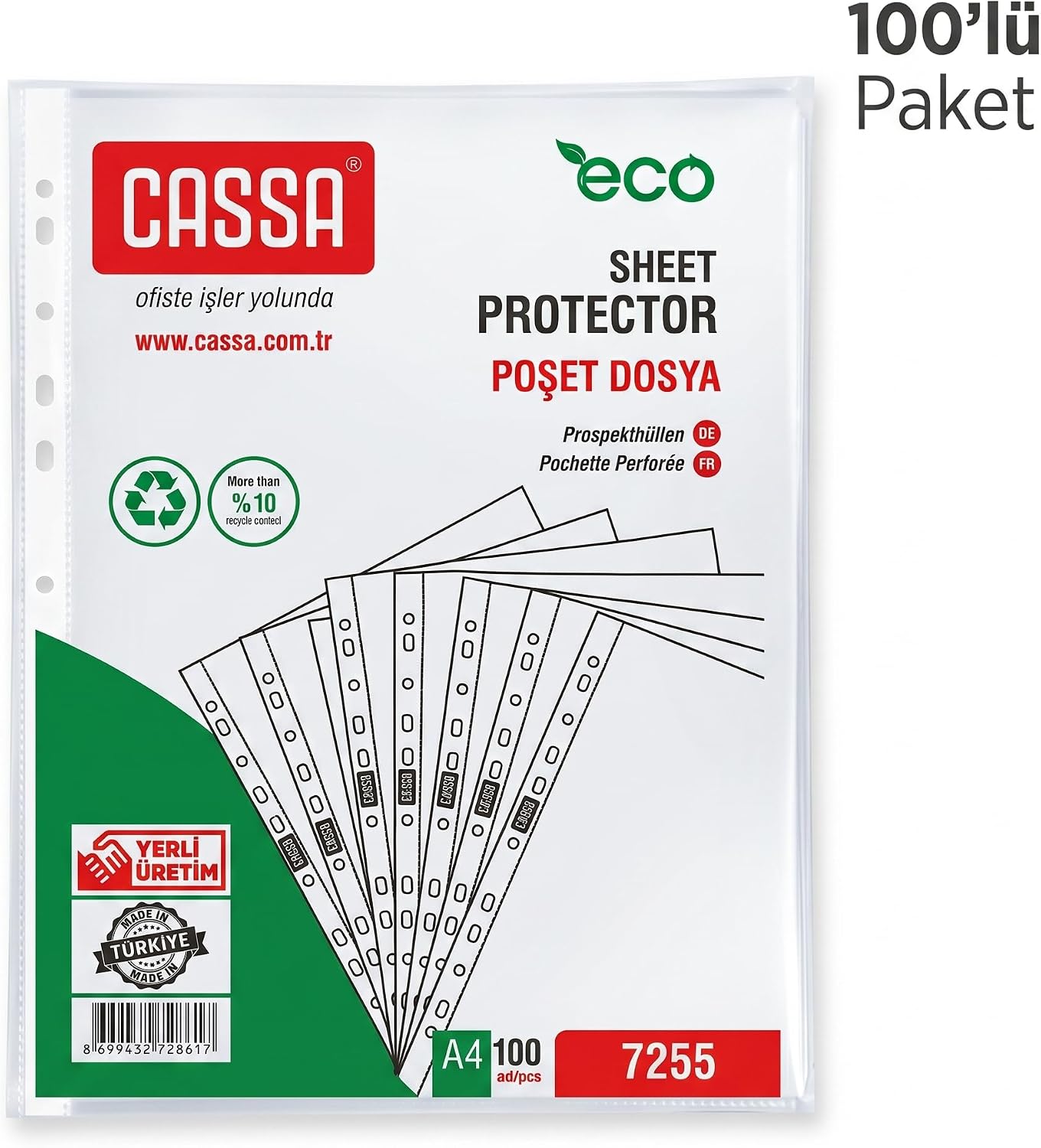 Poşet Dosya Eco 30 Mikron 100'Lü Paket