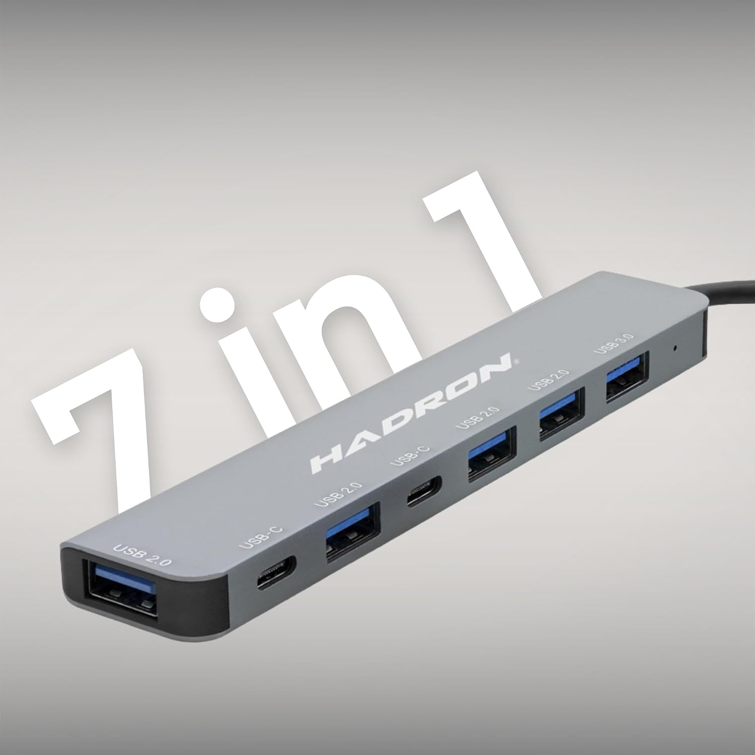 USB C & USB A Hub 7'si 1 Arada Docking Station | USB 3.0 & USB 2.0 Portları | Çift Girişli Konnektör (Type-C ve USB-A) | Güç LED Göstergeli, BC1.2 Destekli