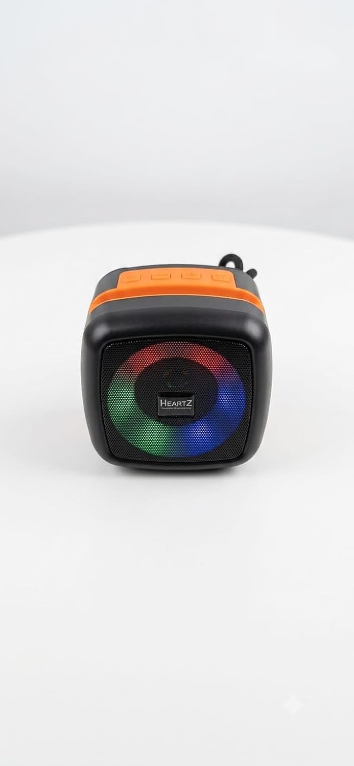 Bluetooth Hoparlör, RGB LED Işıklı, Telefon Standlı, USB Flash Bellek ve AUX Destekli, Taşınabilir Speaker A Kalite 4 Ayrı Renk seçenekli Şarjlı Bluetooth Speaker (SİYAH)