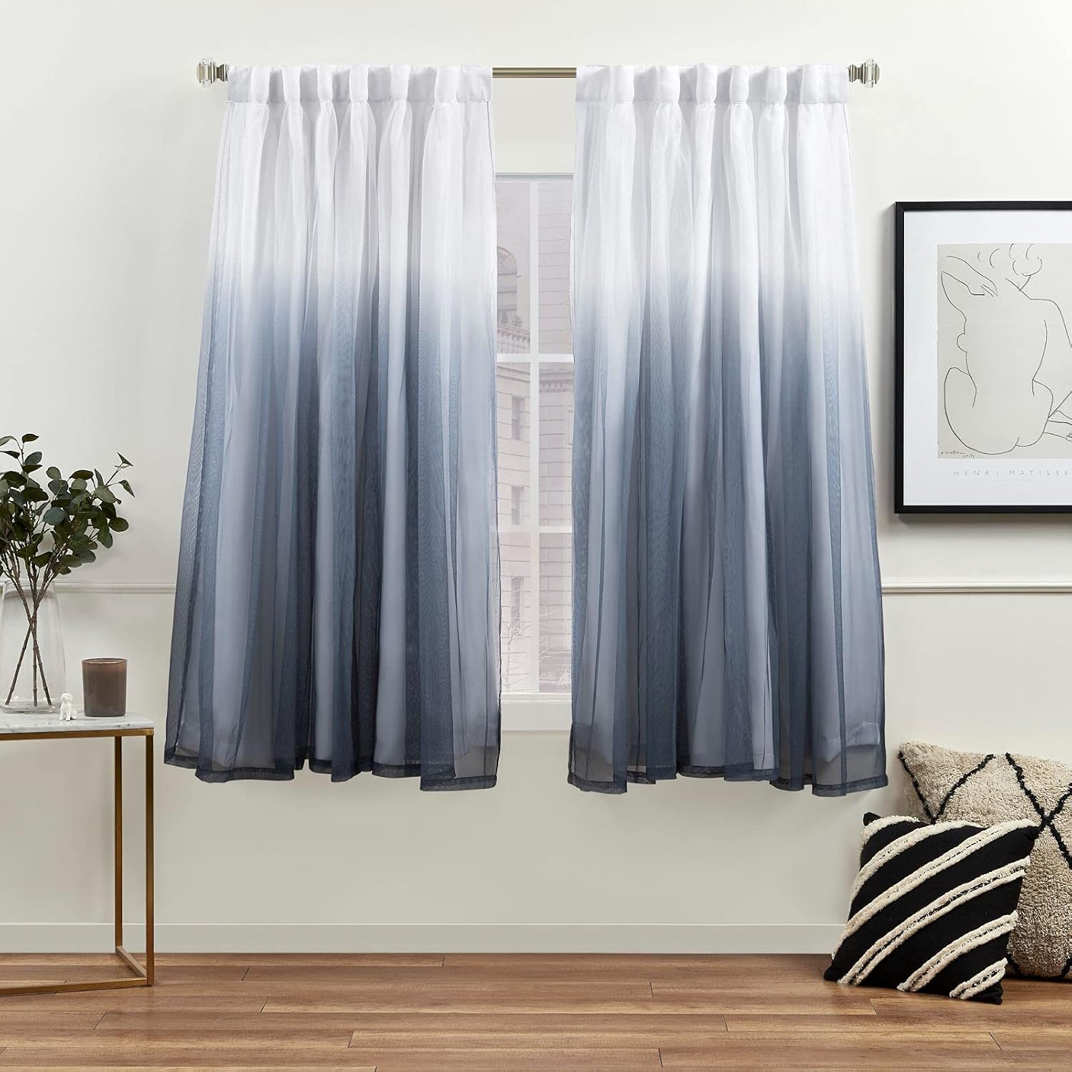 Curtains Crescendo karartma perdesi, astarlı, gizli halkalı, 132 x 168 cm, indigo