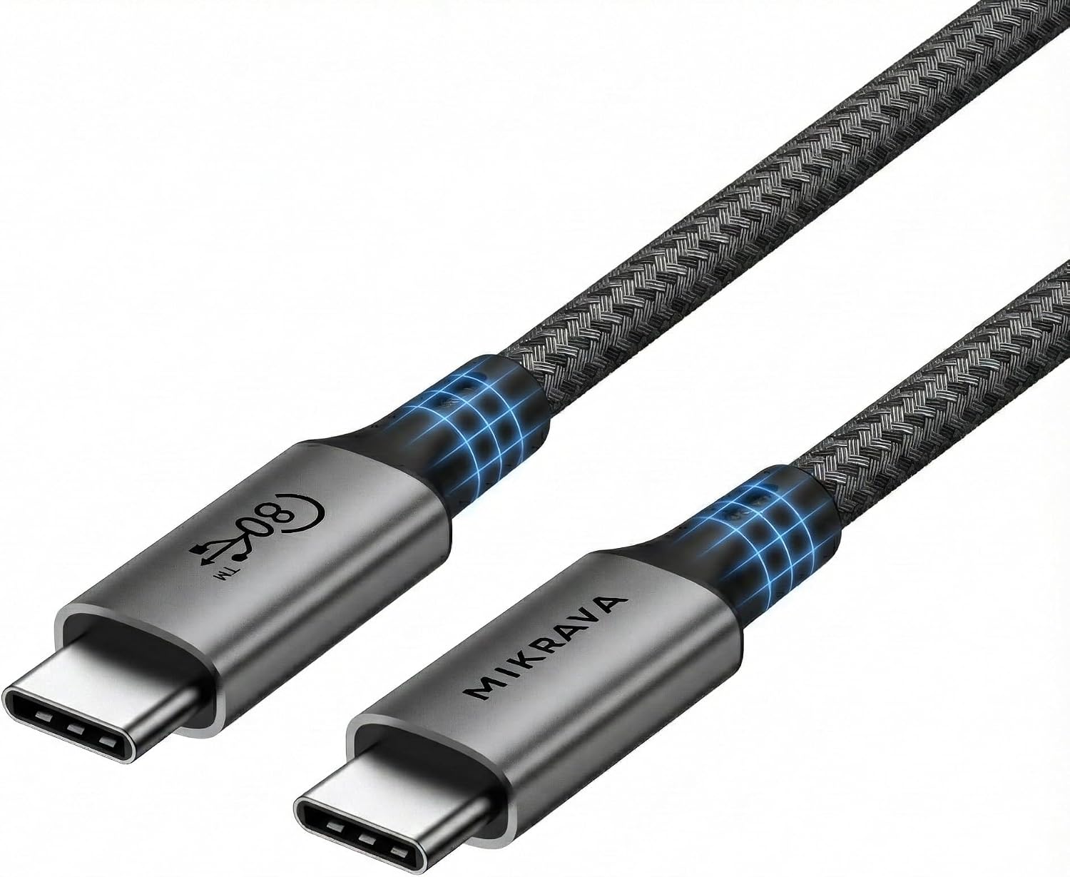 USB 4.0 V2.0, 80GBPS USB C Veri Kablosu, 240W USB C Şarj Kablosu, 8K@60hz 4K@240Hz 2K@360Hz Thunderbolt 5 Görüntü Kablosu, MacBook, Monitör, Docking İstasyonu, iPhone ile Uyumlu - 1 Metre