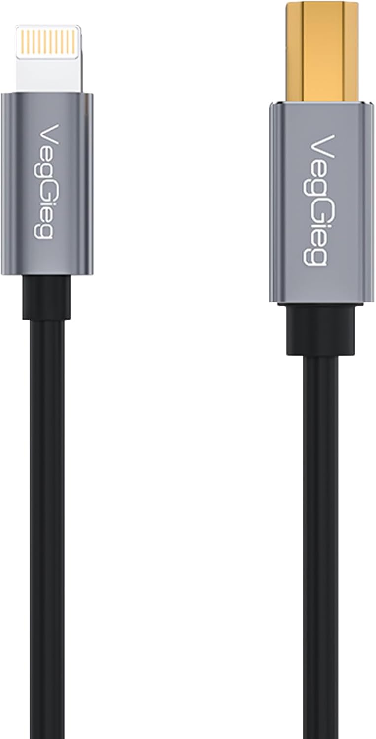 Lightning to MIDI USB-B iPhone iPad Uyumlu Müzik Enstrüman Kablosu