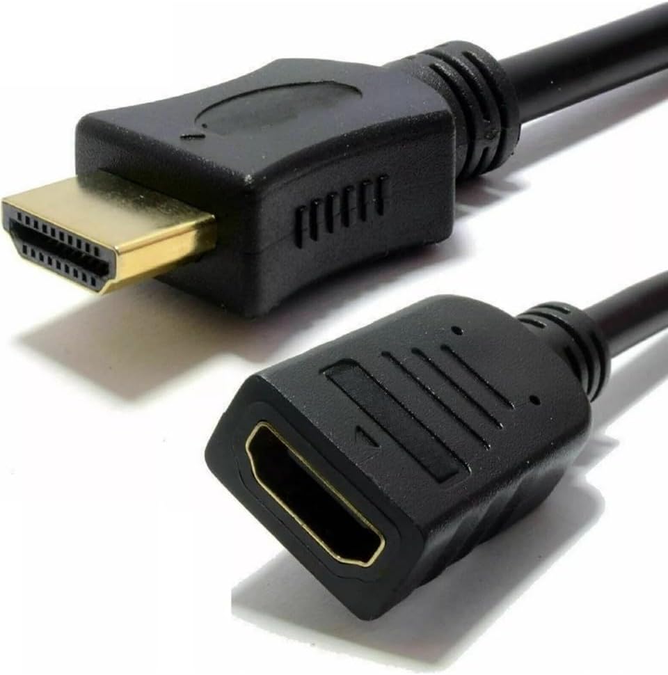 HDMI Uzatma Kablosu 3 Metre Erkek Dişi Kablo Full HD 1080P 4K Destek Altın Uçlu Yüksek Hızlı HDMI Uzatıcı TV Monitör Projeksiyon Oyun Konsolu Uyumlu | ZR150 (Siyah 3 Metre)