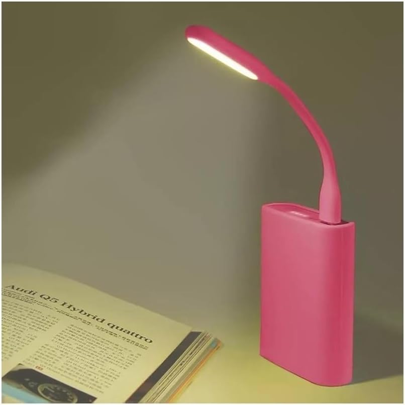 Esnek Taşınabilir Usb Led Işık Lamba Gece Lambası (2 Adet) Tüm Usb Girişleriyle Uyumlu 17Cm Pembe