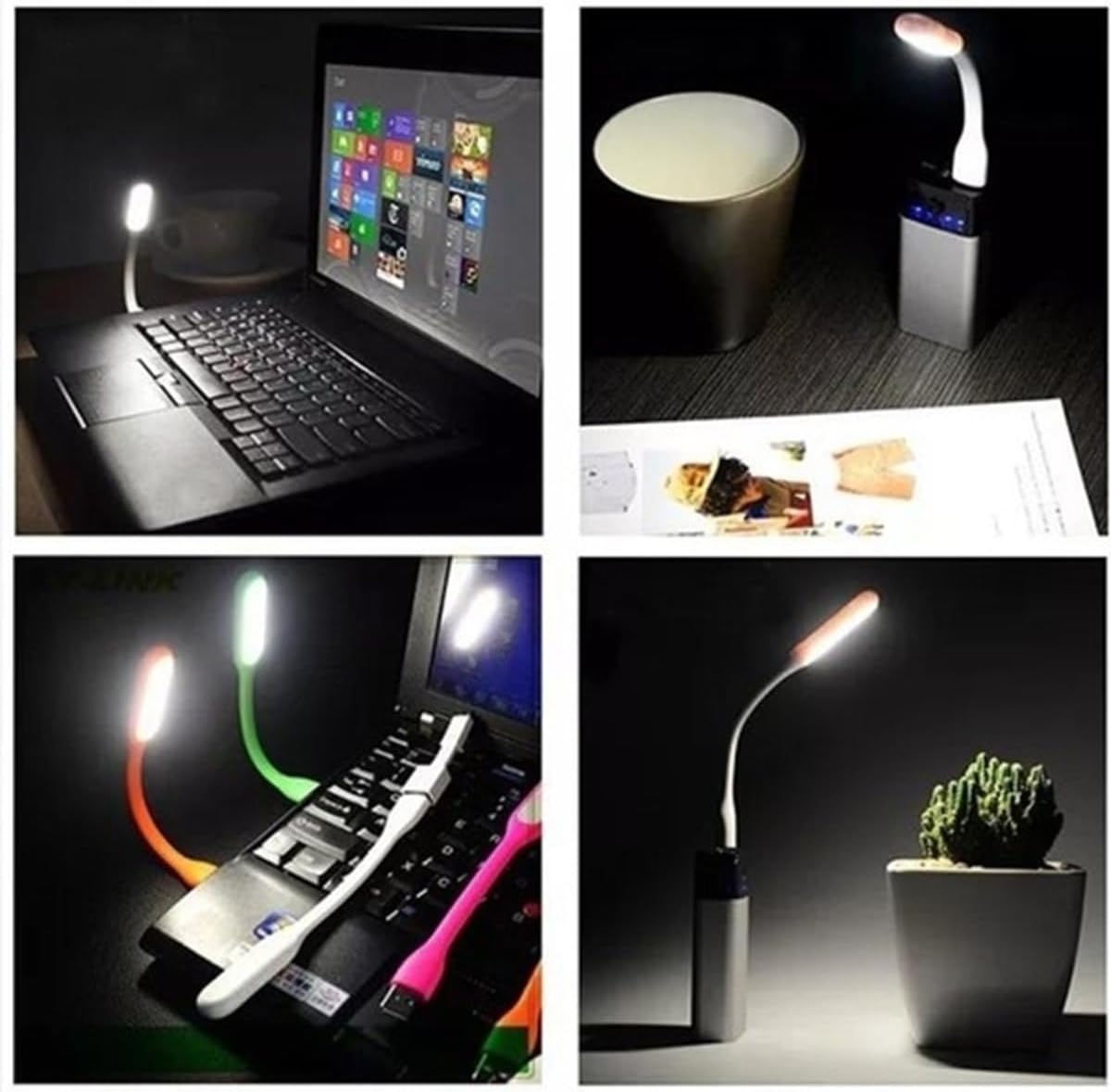 Esnek Taşınabilir Usb Led Işık Lamba Gece Lambası (2 Adet) Tüm Usb Girişleriyle Uyumlu 17Cm Mavi