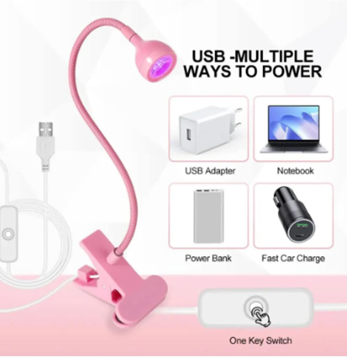 USB ile Çalışan UV/Lamba Mor Işık Para Kontrol Işığı- Dolar-TL-Euro Kontrol Cihazı