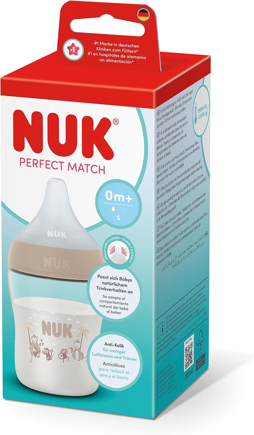 Perfect Match PP Biberon, 150 ml, Maymun
