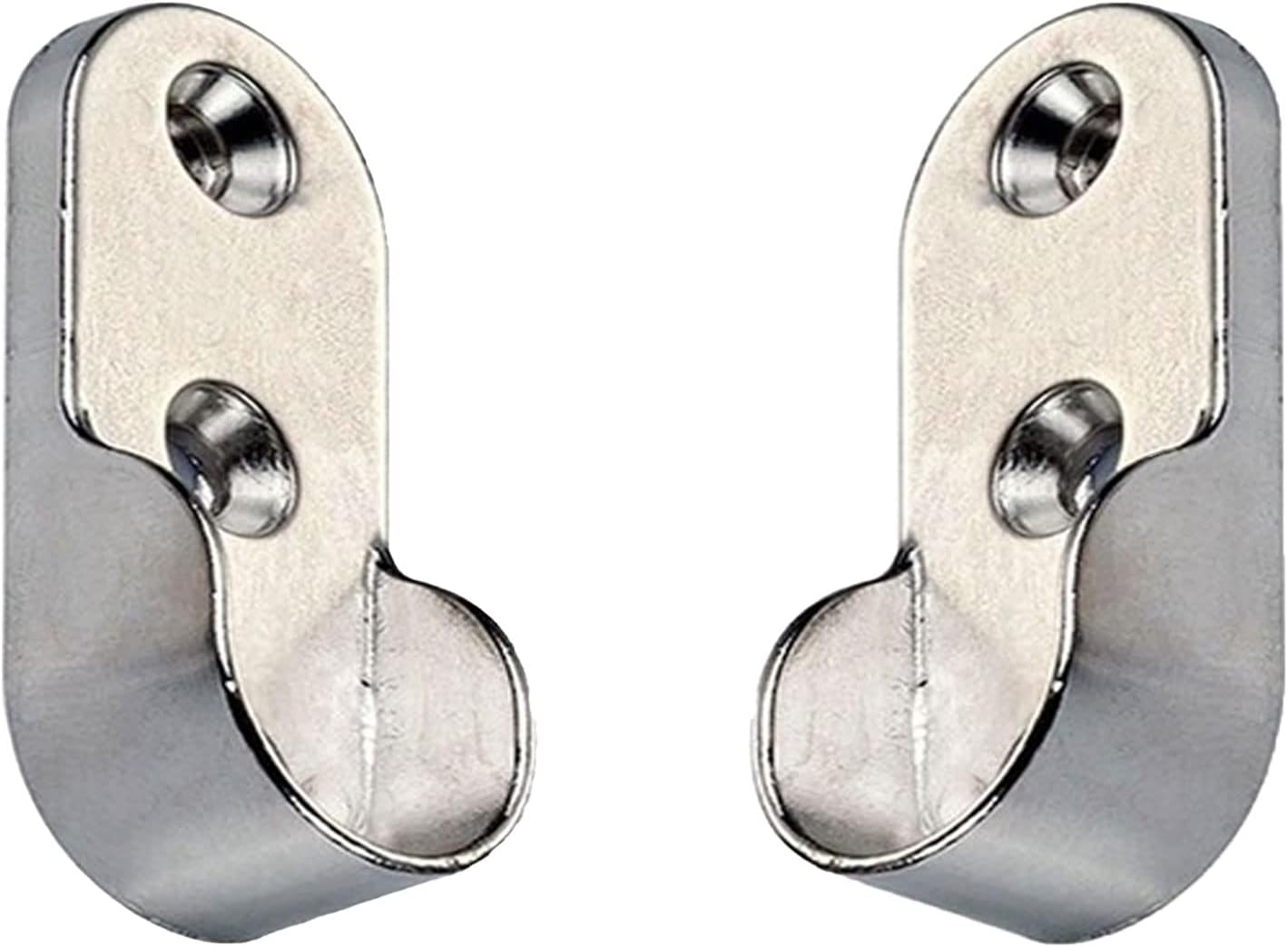 Askı Flanşı Oval Dolap Elbise Askı Aparatı Krom 30 mm (2 ADET)