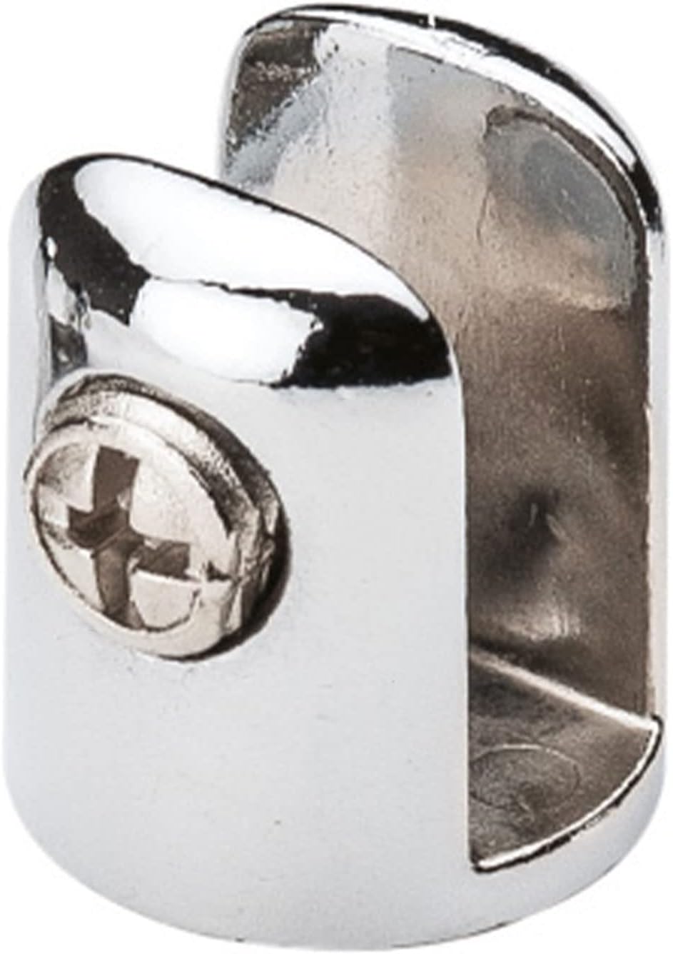 Cam Raf Tutucu Metal Yuvarlak Cam Etejer Menteşesi Krom Metal Vidalı 10 mm (4 Adet)