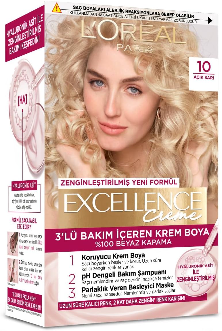 Excellence Creme 10 Açık Sarı Saç Boyası