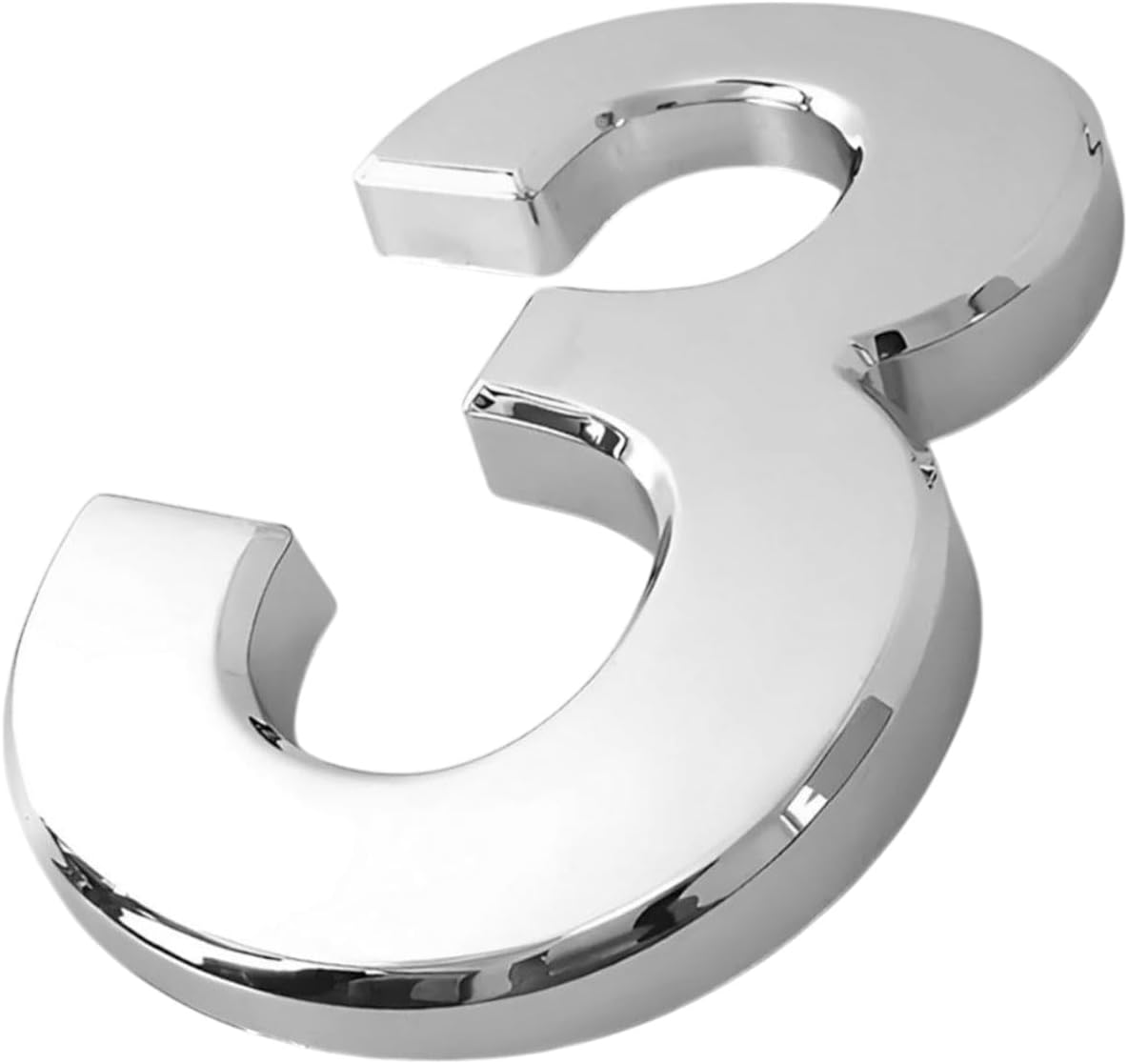 Yapışkanlı Kapı Numarası Küçük Boy 50 mm 5 cm Numara 3 Rakam Üç Sayısı Krom Renk Numaralar 1 Adet