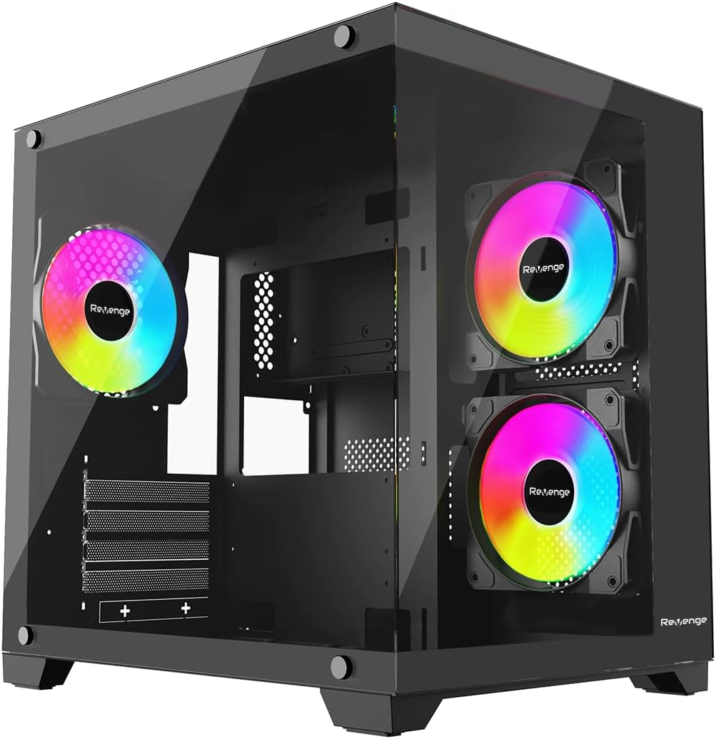 Nova 3 Rgb Fanlı Temperli Cam Panel Boş m-ATX Gaming Oyuncu Bilgisayar Kasası