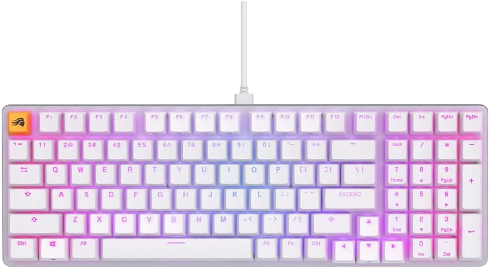 PC Gaming Race GMMK2 QTR Modüler Hotswap Mekanik RGB Beyaz Klavye…