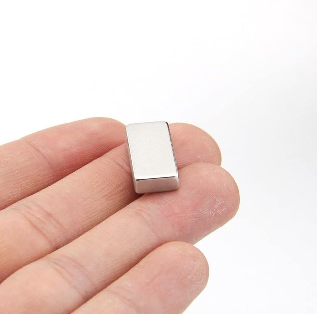 MNS 20x10x5 mm Neodyum Mıknatıs, Çok Güçlü Dikdörtgen Neodymium Magnet - 4 Adet Set