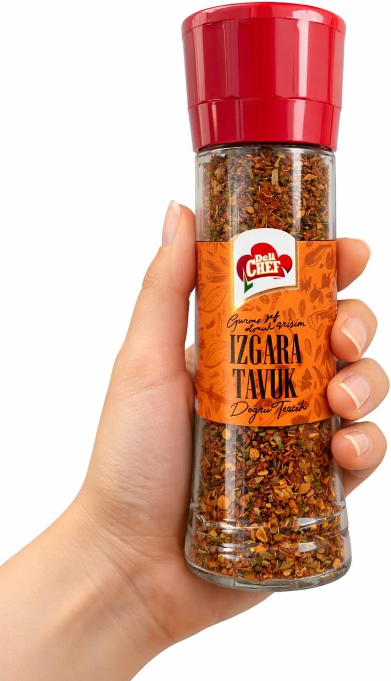 Izgara Tavuk Baharatı 130 g | Porselen Değirmen Kapak | Tavuk & Izgara Baharat Karışımı