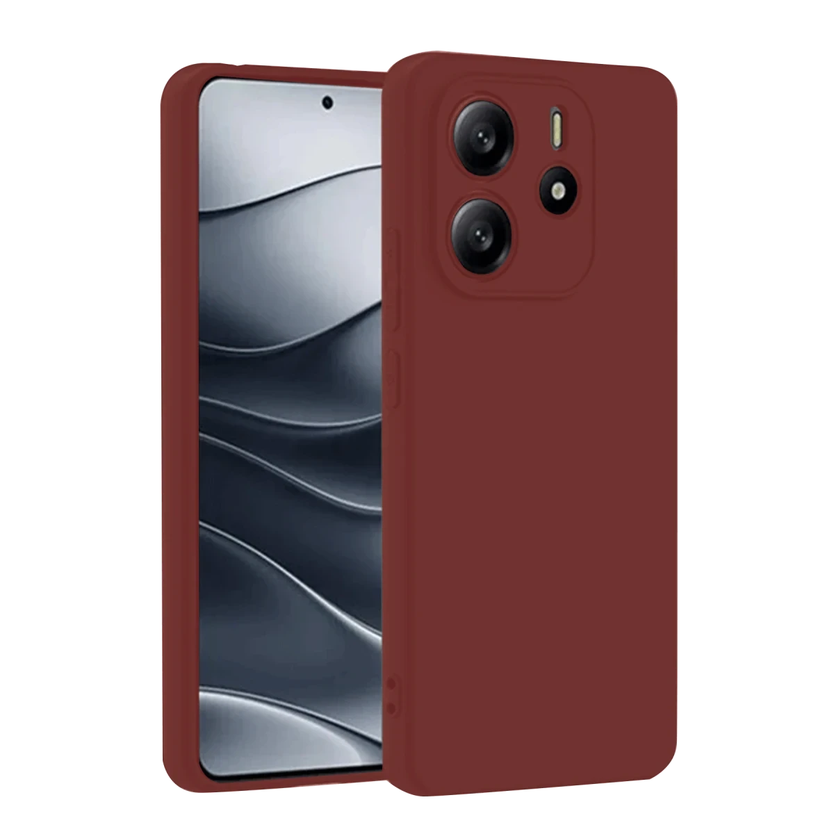 Xiaomi Redmi Note 14 4G Kılıf First Silikon - Bordo