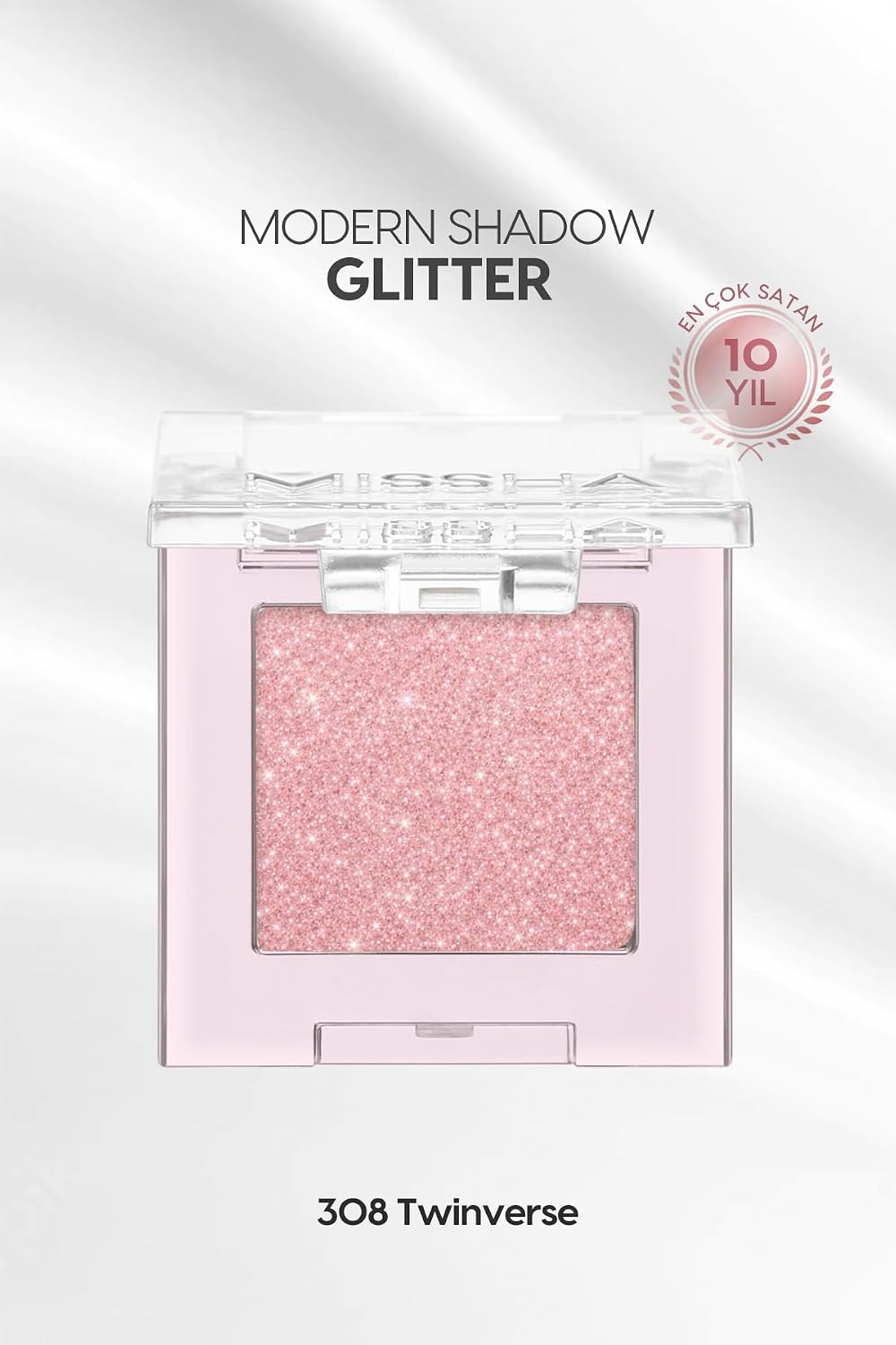 Kalıcı, Topaklanma Yapmayan, Simli Tekli Far Modern Shadow Glitter (308 Twinverse) 308 Twinverse