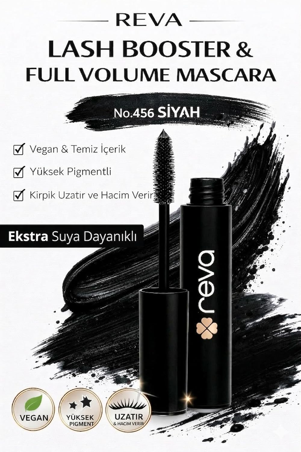 Lash Booster & Full Volume Color Maskara Black-Tam Hacim & Uzatan Renkli Maskara Siyah 456