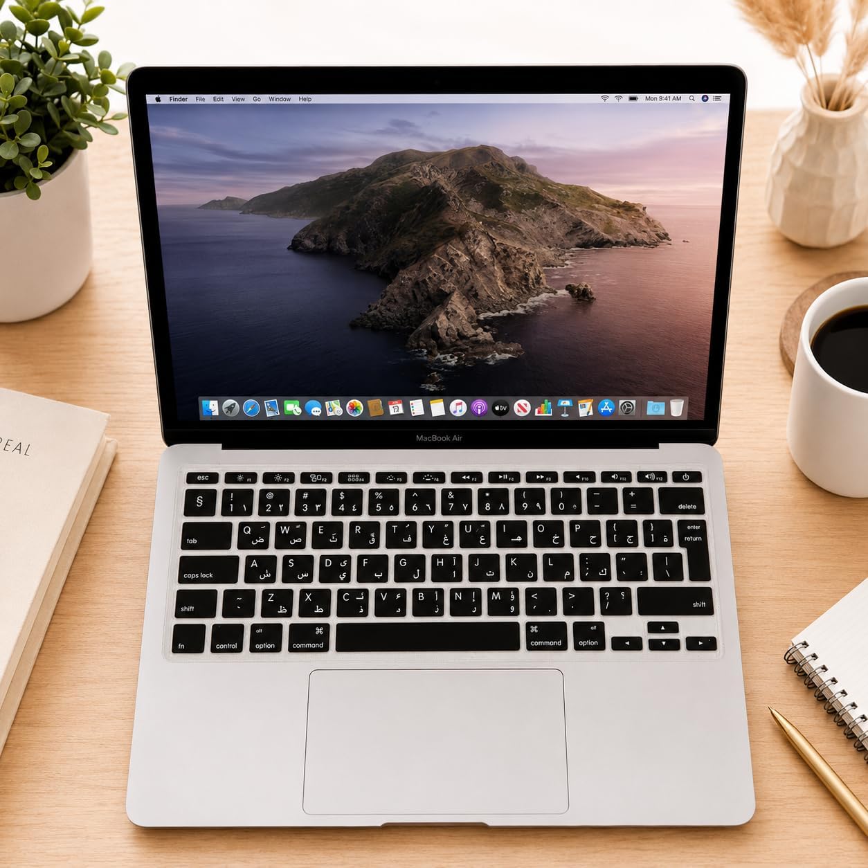 MacBook Air 11 inç Arapça Klavye Koruyucu A1370 A1465 Uyumlu UK ISO Ters L Enter Silikon Keyboard Cover Siyah