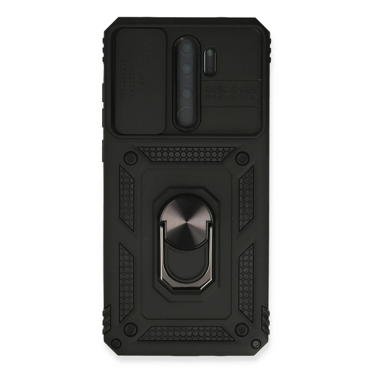 Xiaomi Redmi Note 8 Pro Kılıf Pars Lens Yüzüklü Silikon - Siyah