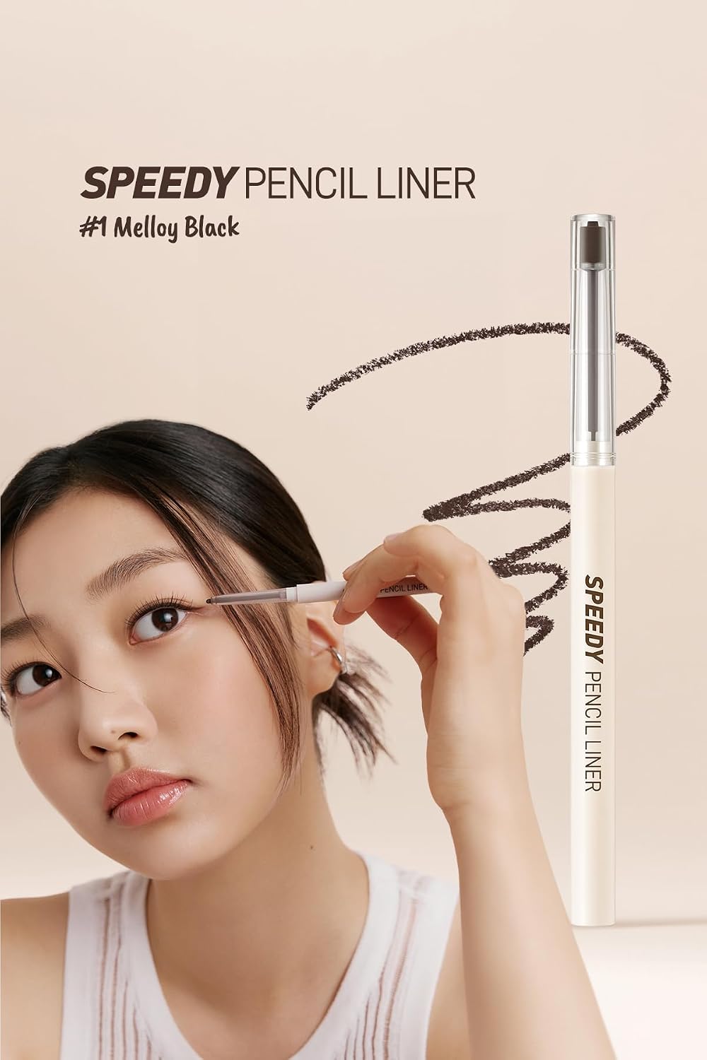 Suya Dayanıklı Kolay Kullanım Sunan Göz Kalemi Speedy Pencil Liner (1 Melloy Black)