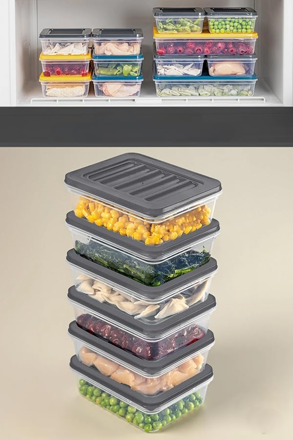 4 Adet Buzdolabı Organizeri, Buzdolabı İçin Çok Amaçlı Saklama Kabı, Fresh Box, Şeffaf ve Ayarlanabilir, Gıdaları Taze Tutma Özelliği, Mutfak Düzenleyici (600 Ml)