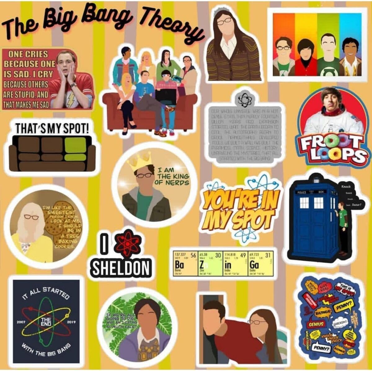 The Big Bang Theory Sticker Seti | Laptop Notebook Telefon Etiket
