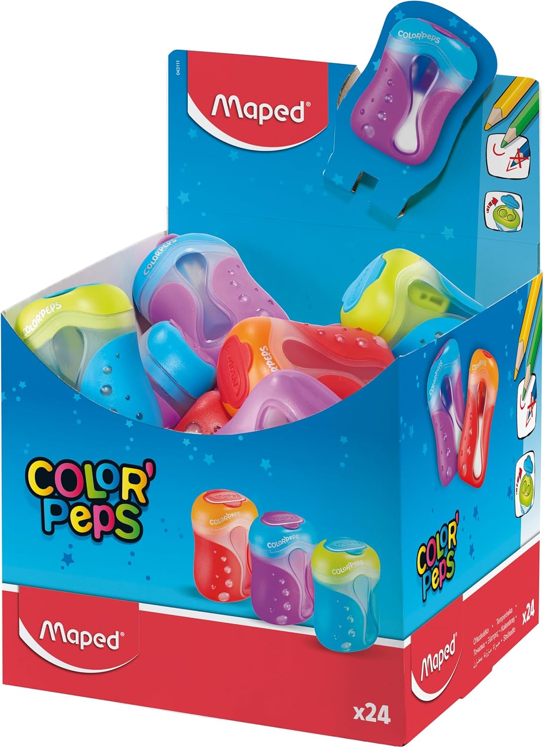 Ofis Ve Kırtasiye 043111 Color Peps Çift Delikli Kalemtıraş