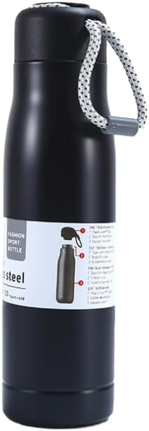 Çelik İçli Termos 550 Ml Siyah Skm015