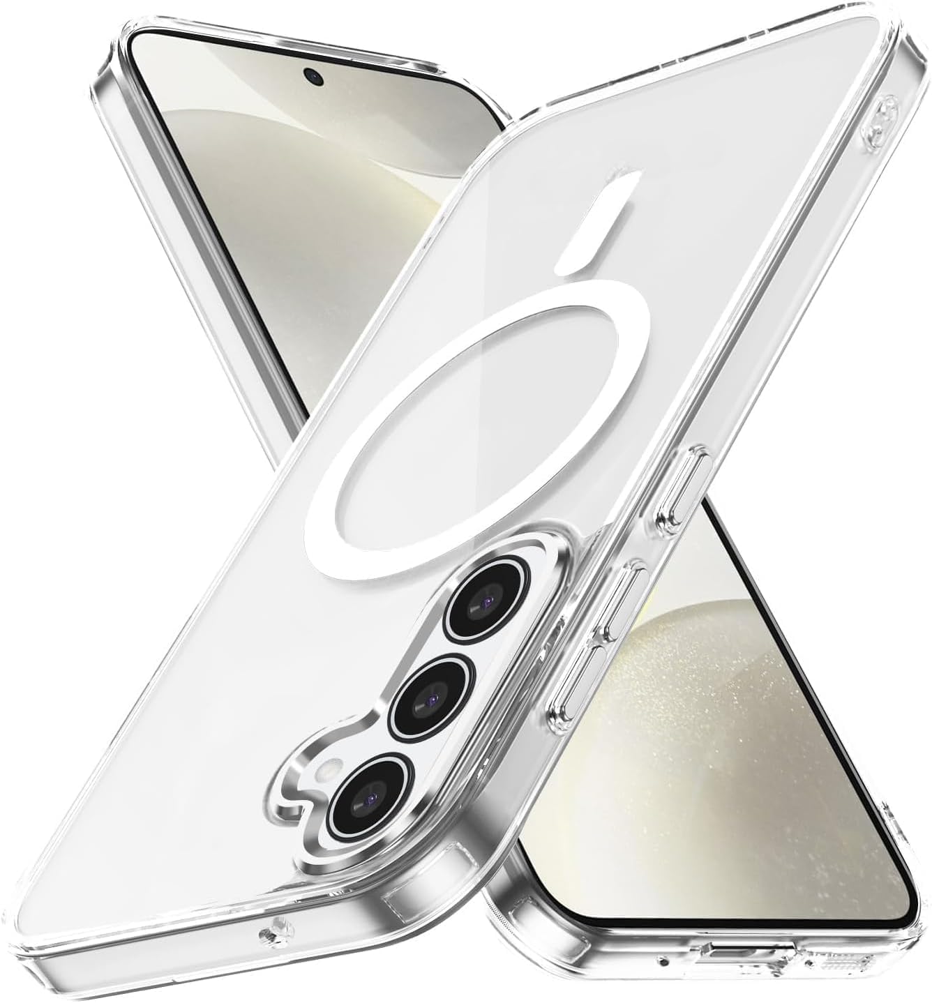 Samsung Galaxy A57 Uyumlu Kamera Korumalı Magsafe İle Uyumlu Wireless Şarj Özellikli MGSF001 Şeffaf Kılıf (Şeffaf, Samsung Galaxy A57)