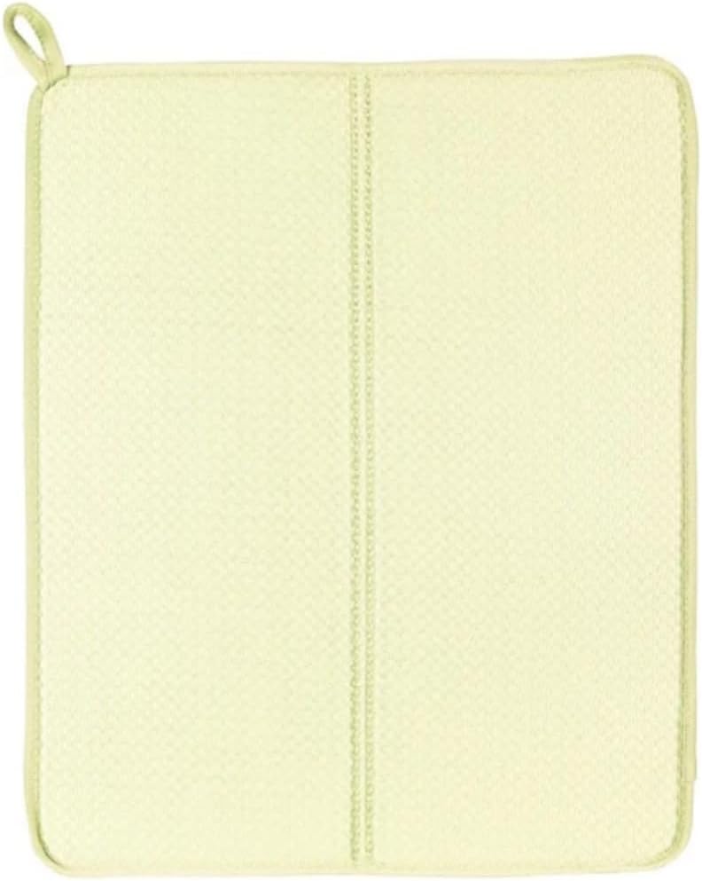 Bulaşık Kurutma Matı Tezgah Üstü Bulaşık Suyu Emici 44x33cm Kurutucu Bulaşık Altlığı (Krem, 17cmx13cm)