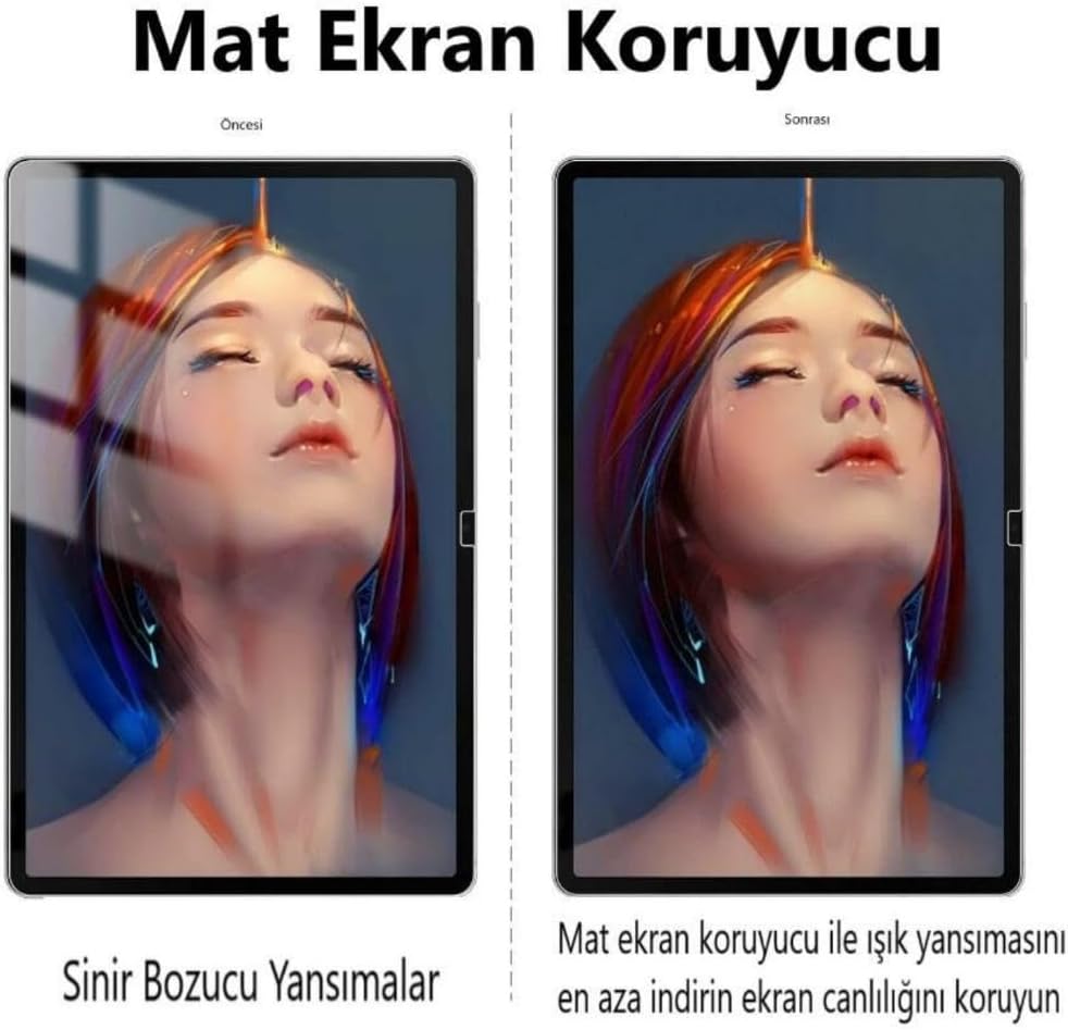 Samsung Galaxy Tab S10 Ultra İle Uyumlu Mat Ekran Koruyucu 9h Temperli Kırılmaz Esnek Nano Cam, Parmak İzi Bırakmayan Yansıma Ve Parlama Önleyici Koruma 14.6 İnç Sm-X920