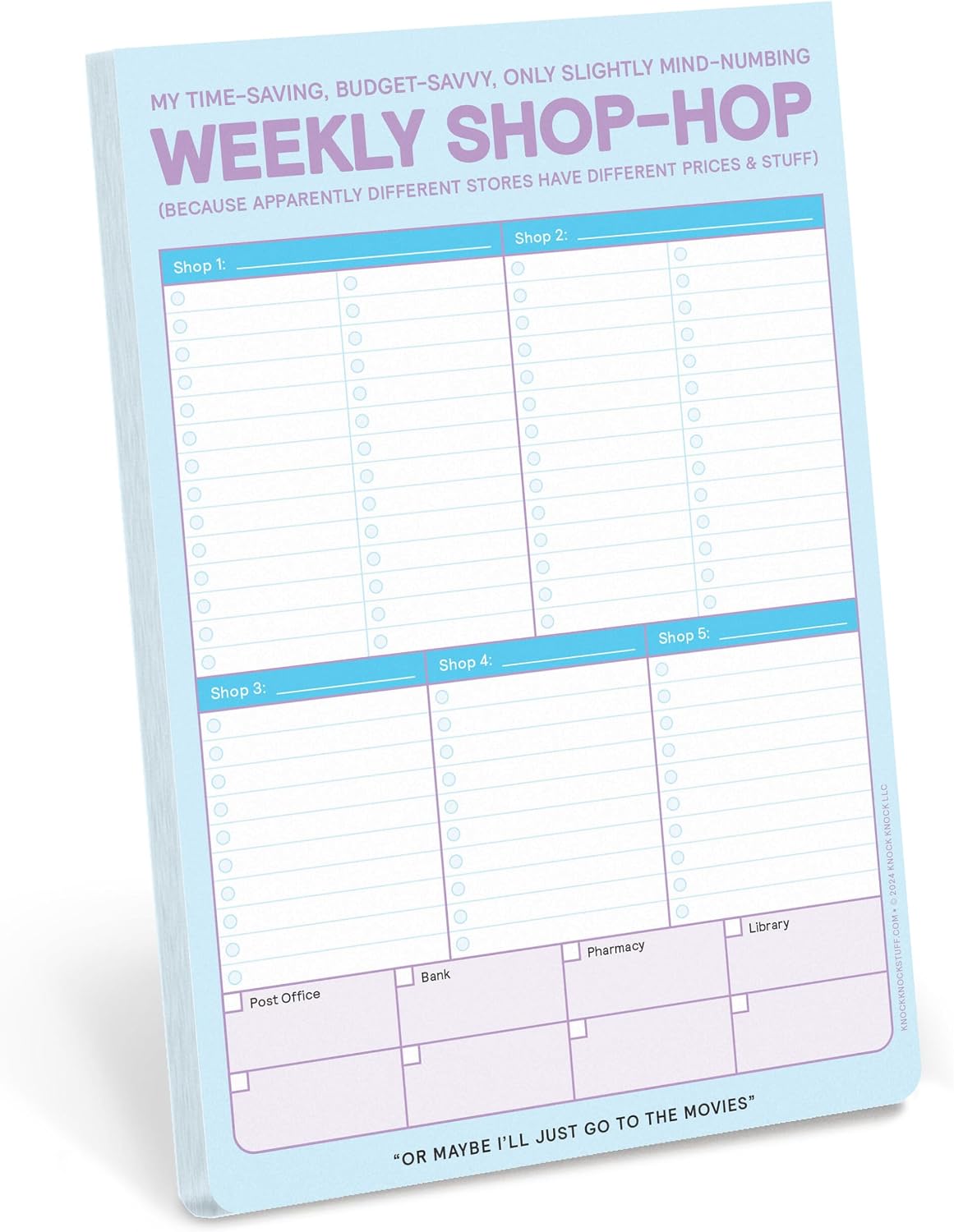 Weekly Shop-Hop Pad with Magnet