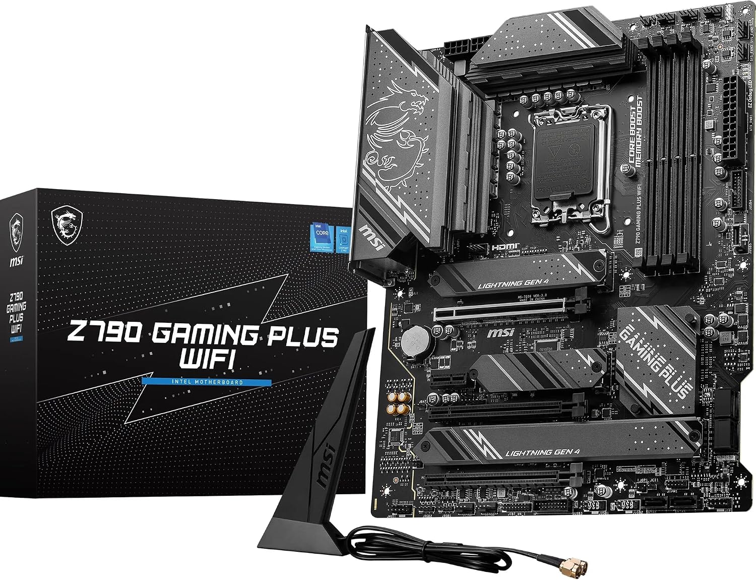 Z790 GAMING PLUS WIFI Anakart, ATX - 12., 13. ve 14. nesil Intel Core işlemcileri destekler. Jen, LGA 1700 - DDR5 Memory Boost 7200+MHz/OC, 1 x PCIe 5.0 x16, 4 x M.2 Gen4, 2.5G LAN, Wi-Fi 6E