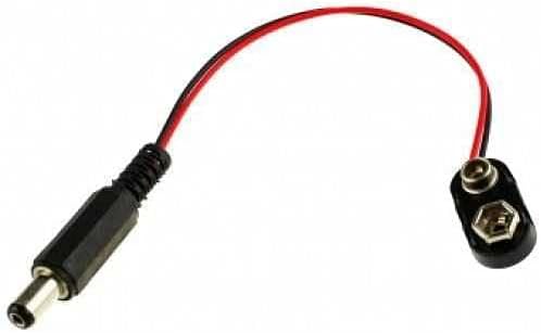 9 V Pil Barrel Dönüştürücü Kablo - 9 V to DC Barrel Adapter