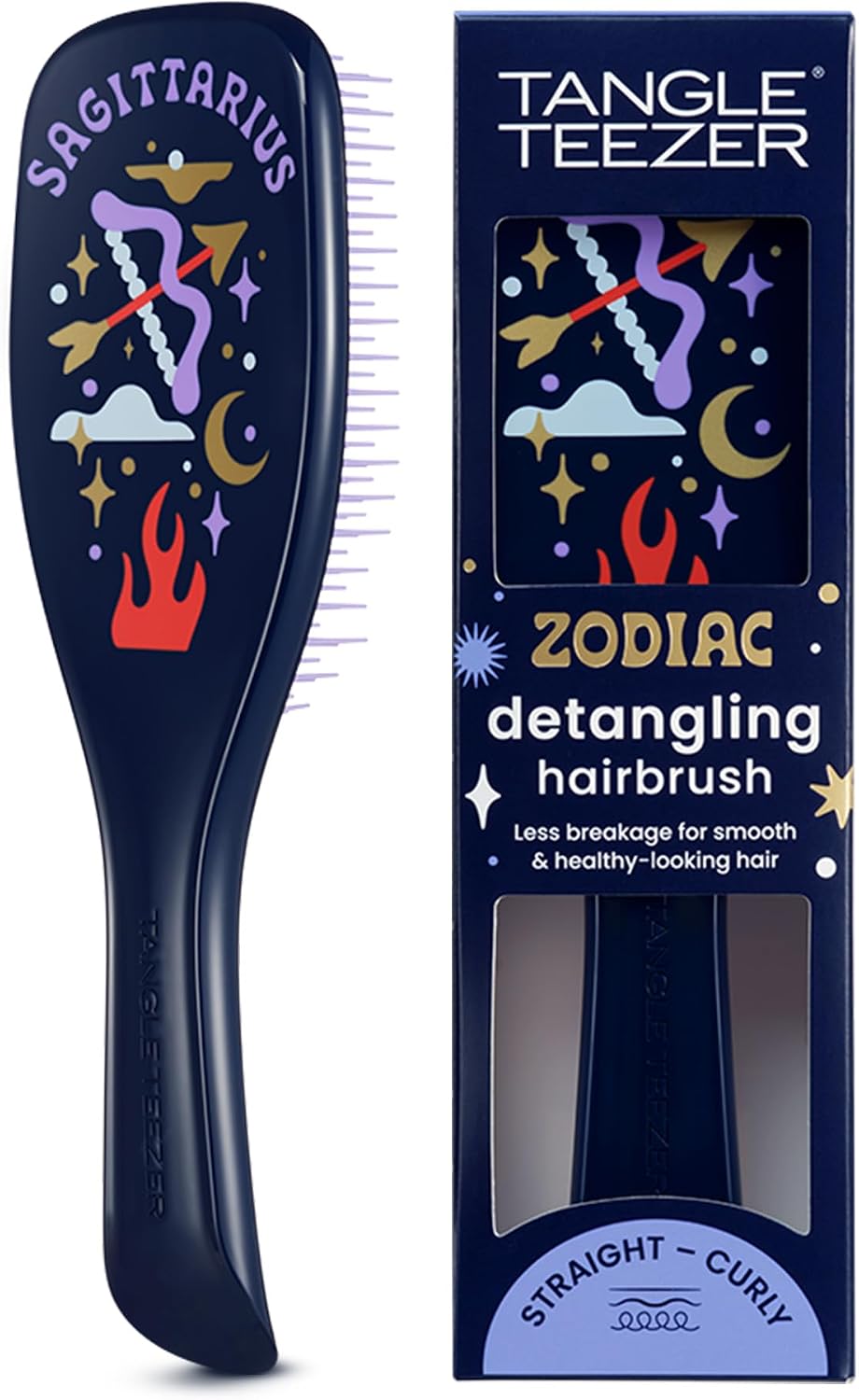 Zodiac The Ultimate Detangler Sagittarius Saç Açıcı Tarak Düz ve Kıvırcık Saçlar Yay Burcu