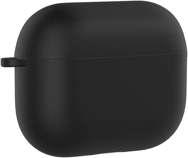 AirPods Pro 3 Uyumlu Silikon Kılıf – Darbe ve Çizilme Koruyucu, Soft Touch Silikon, Kablosuz Şarj Destekli, Taşıma İpi Slotlu (Siyah)