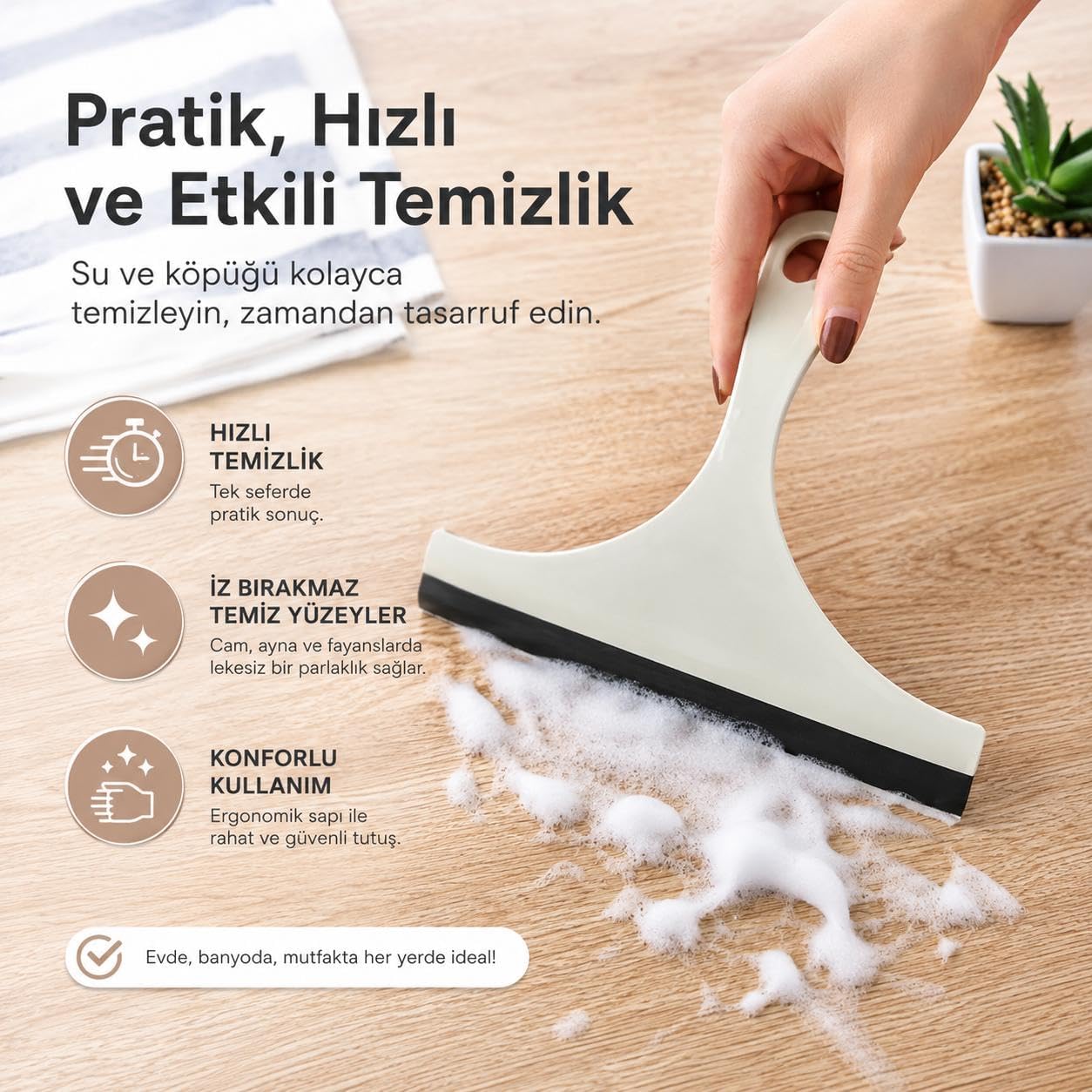 Banyo ve cam ayna temizlik sileceği
